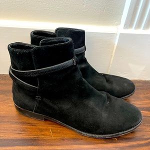 Joie black suede booties